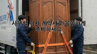 사무실 이사, 계약서로 꼼꼼하게 준비하세요!
